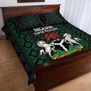 Nigeria Football Quilt Bed Set Go Super Falcons African Pattern