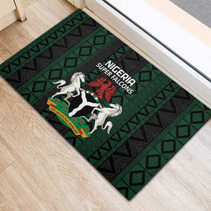 Nigeria Football Rubber Doormat Go Super Falcons African Pattern