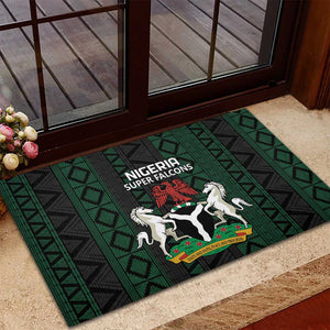 Nigeria Football Rubber Doormat Go Super Falcons African Pattern