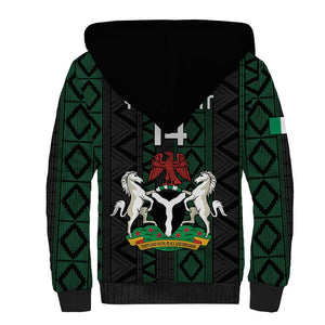 Custom Nigeria Football Sherpa Hoodie Go Super Falcons African Pattern