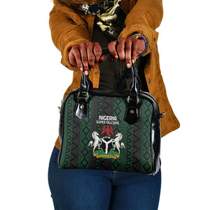 Nigeria Football Shoulder Handbag Go Super Falcons African Pattern