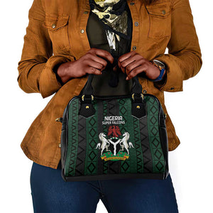 Nigeria Football Shoulder Handbag Go Super Falcons African Pattern