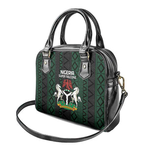 Nigeria Football Shoulder Handbag Go Super Falcons African Pattern