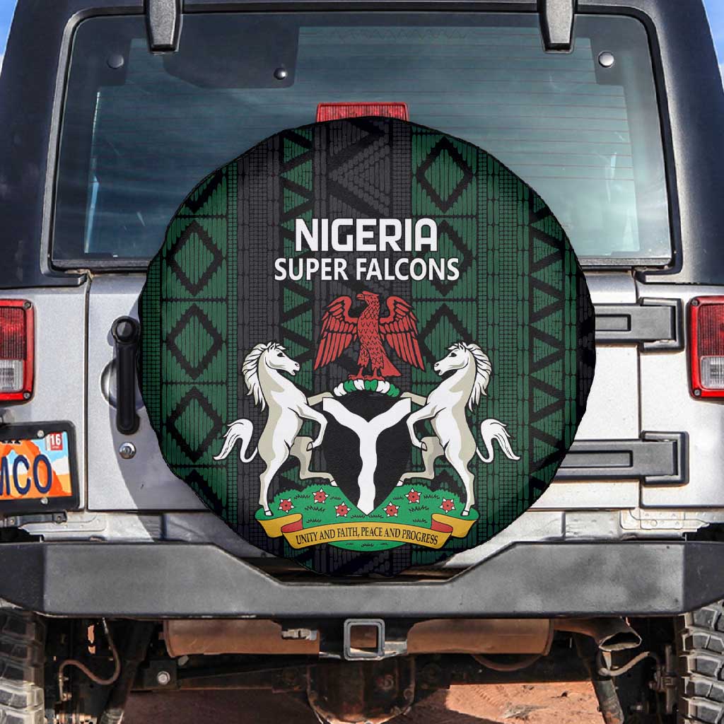 Nigeria Football Spare Tire Cover Go Super Falcons African Pattern