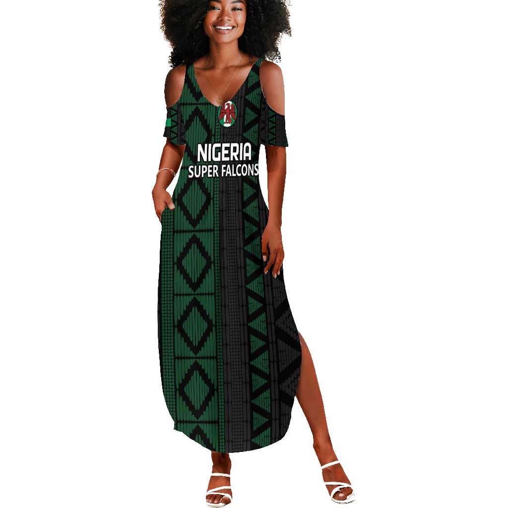 Custom Nigeria Football Summer Maxi Dress Go Super Falcons African Pattern