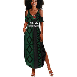 Custom Nigeria Football Summer Maxi Dress Go Super Falcons African Pattern