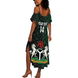 Custom Nigeria Football Summer Maxi Dress Go Super Falcons African Pattern