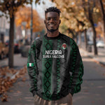 Custom Nigeria Football Sweatshirt Go Super Falcons African Pattern
