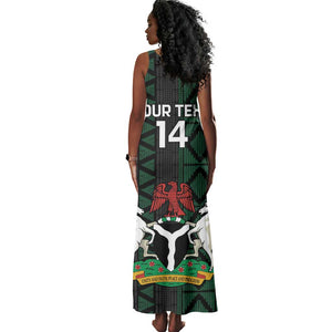 Custom Nigeria Football Tank Maxi Dress Go Super Falcons African Pattern