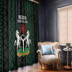 Nigeria Football Window Curtain Go Super Falcons African Pattern