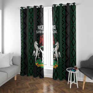 Nigeria Football Window Curtain Go Super Falcons African Pattern