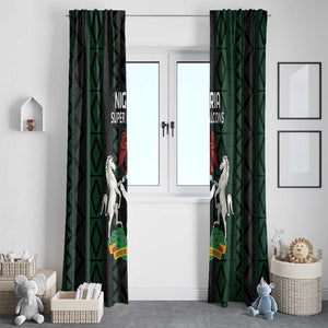 Nigeria Football Window Curtain Go Super Falcons African Pattern