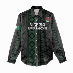 Custom Nigeria Football Women Casual Shirt Go Super Falcons African Pattern