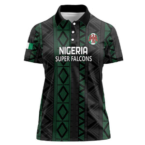 Custom Nigeria Football Women Polo Shirt Go Super Falcons African Pattern