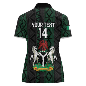 Custom Nigeria Football Women Polo Shirt Go Super Falcons African Pattern