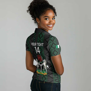 Custom Nigeria Football Women Polo Shirt Go Super Falcons African Pattern