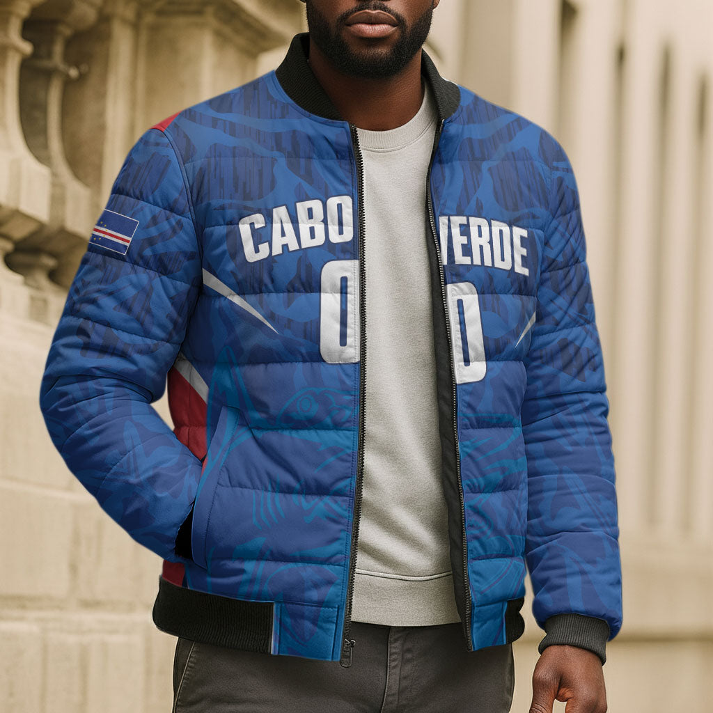 Cape Verde Basketball 2026 Custom Bomber Puffer Jacket Come On Hammer Sharks