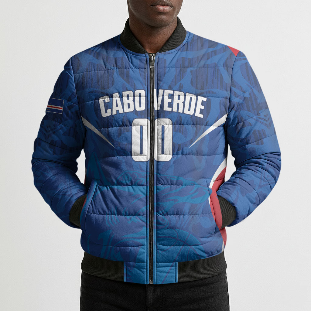 Cape Verde Basketball 2026 Custom Bomber Puffer Jacket Come On Hammer Sharks