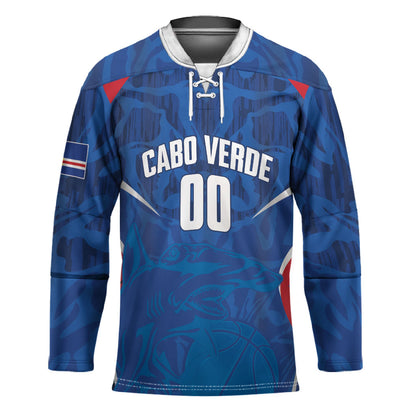 Cape Verde Basketball 2026 Custom Hockey Jersey Come On Hammer Sharks