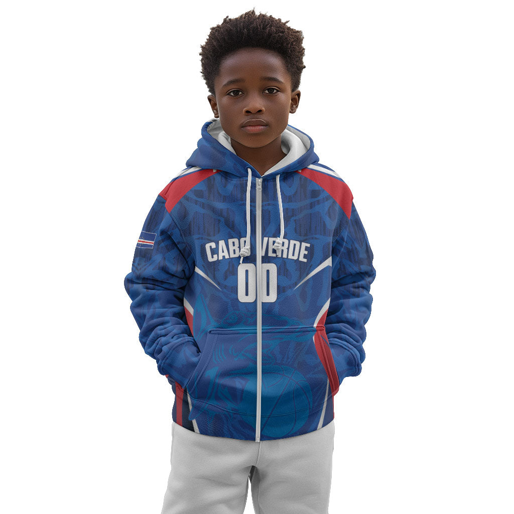 Cape Verde Basketball 2026 Custom Kid Hoodie Come On Hammer Sharks