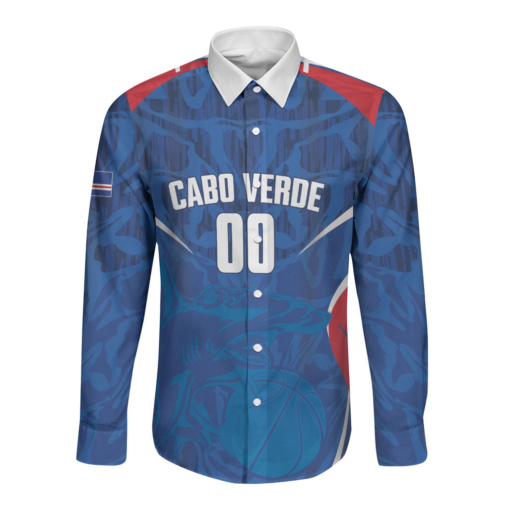 Cape Verde Basketball 2026 Custom Long Sleeve Button Shirt Come On Hammer Sharks