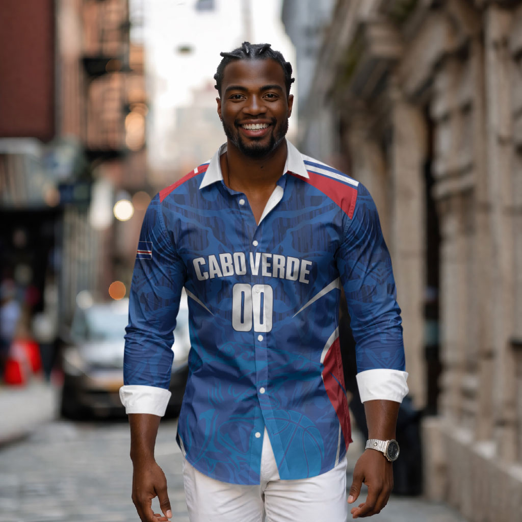Cape Verde Basketball 2026 Custom Long Sleeve Button Shirt Come On Hammer Sharks