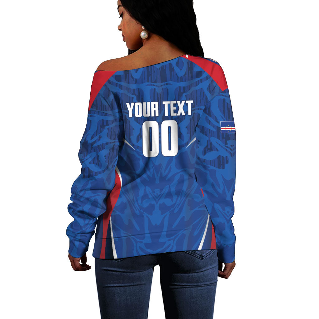 Cape Verde Basketball 2026 Custom Off Shoulder Sweater Come On Hammer Sharks