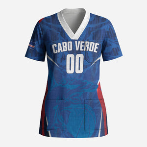 Cape Verde Basketball 2026 Custom Scrub Top Come On Hammer Sharks