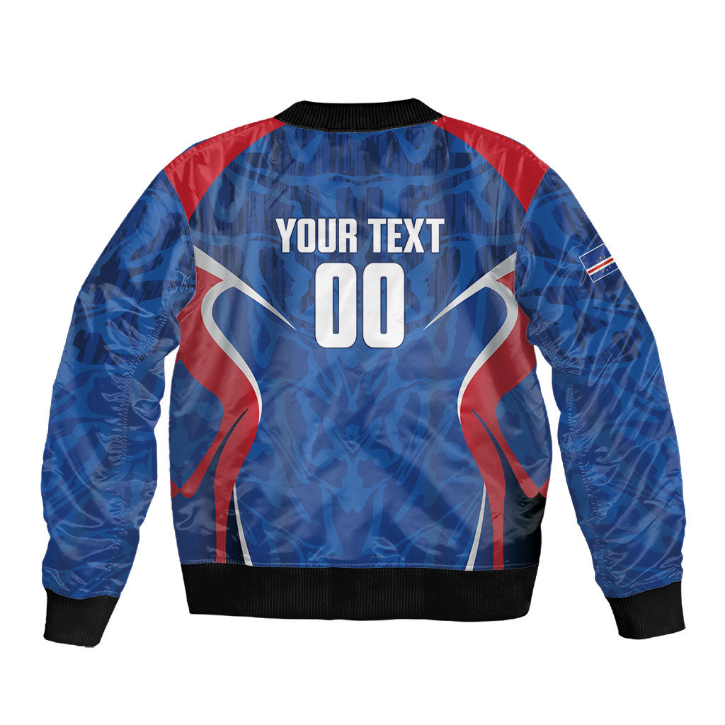 Cape Verde Basketball 2026 Custom Sleeve Zip Bomber Jacket Come On Hammer Sharks