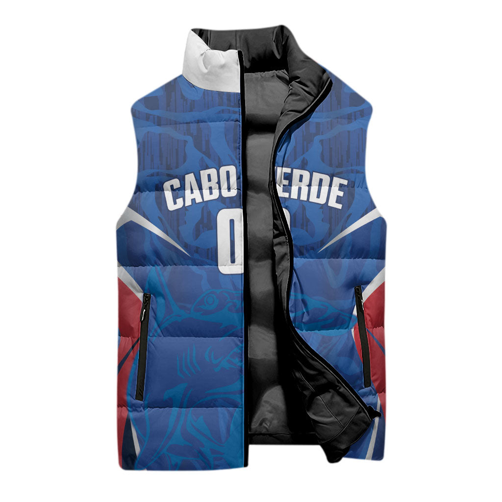 Cape Verde Basketball 2026 Custom Sleeveless Puffer Jacket Come On Hammer Sharks