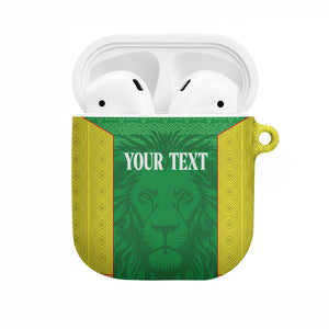 Senegal Basketball 2026 Custom AirPods Case Come On Lions African Pattern