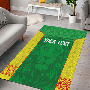 Senegal Basketball 2026 Custom Area Rug Come On Lions African Pattern