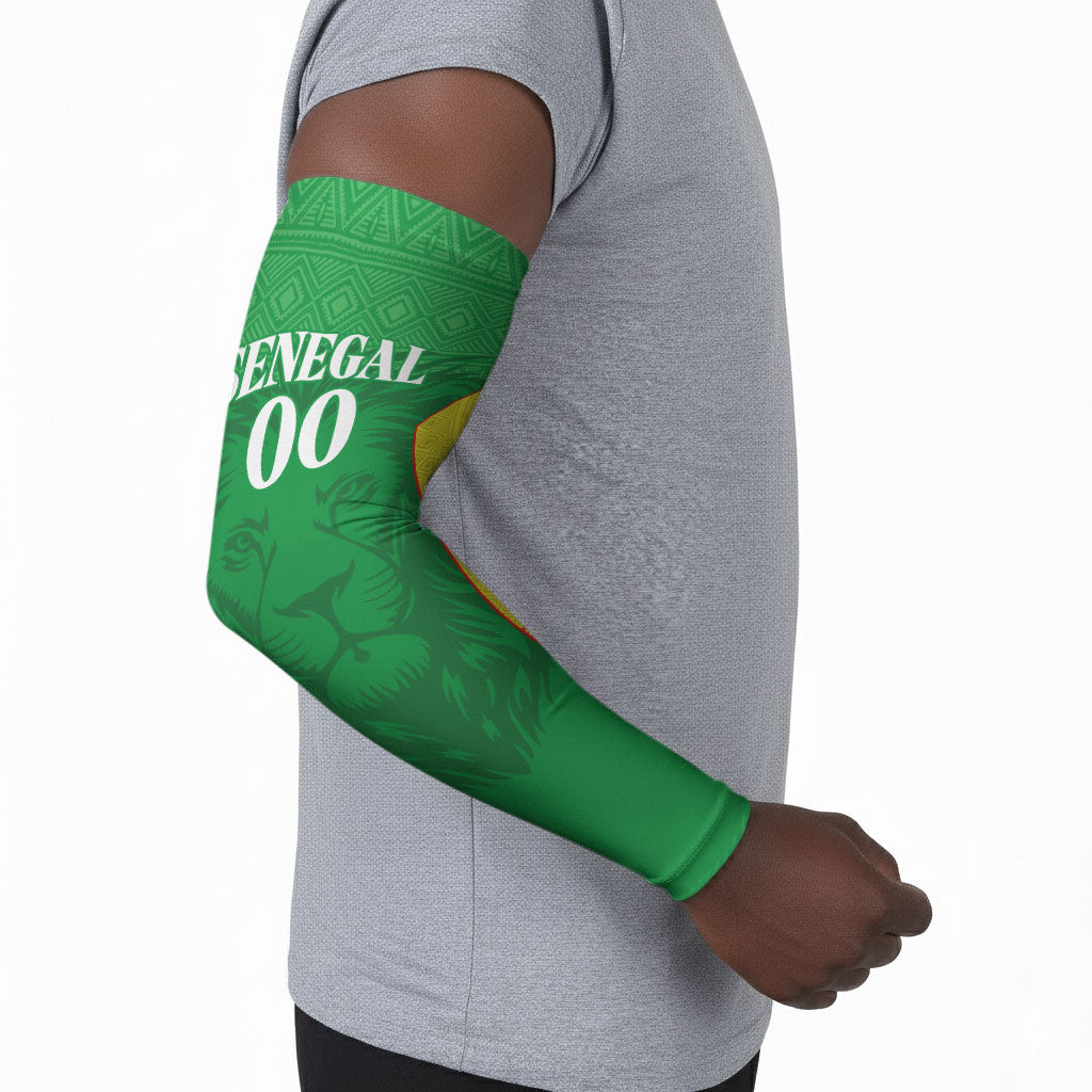 Senegal Basketball 2026 Custom Arm Sleeves Come On Lions African Pattern