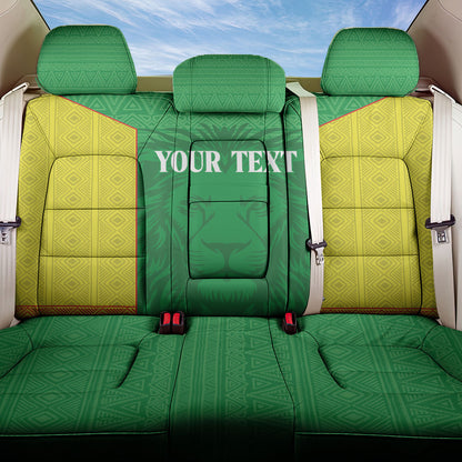 Senegal Basketball 2026 Custom Back Car Seat Cover Come On Lions African Pattern