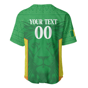 Senegal Basketball 2026 Custom Baseball Jersey Come On Lions African Pattern