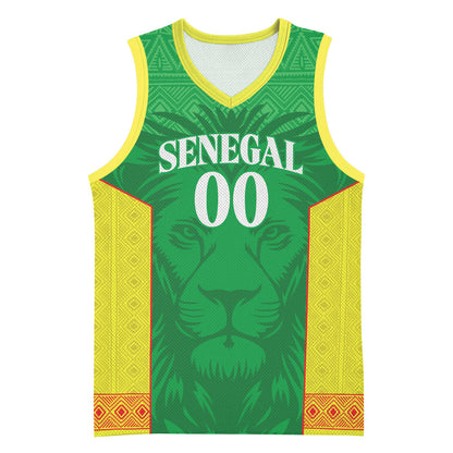 Senegal Basketball 2026 Custom Basketball Jersey Come On Lions African Pattern