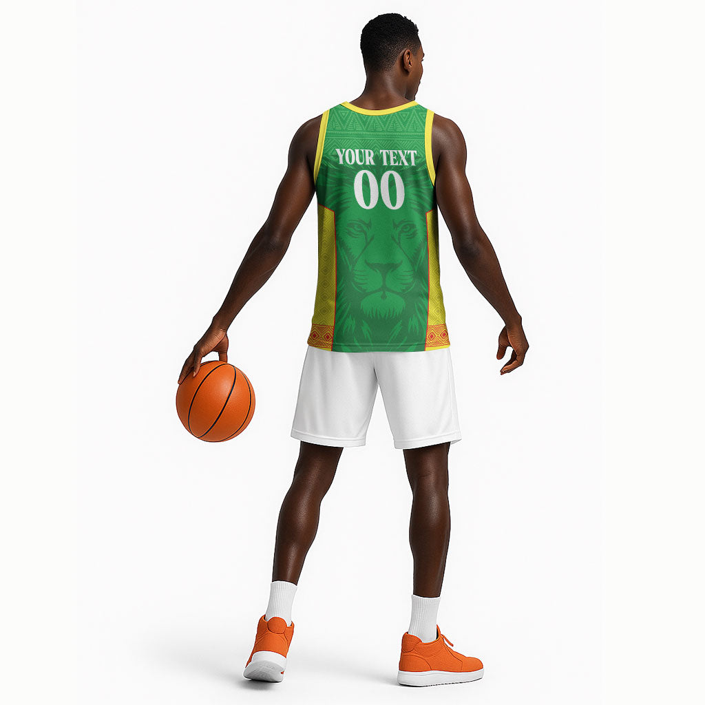 Senegal Basketball 2026 Custom Basketball Jersey Come On Lions African Pattern