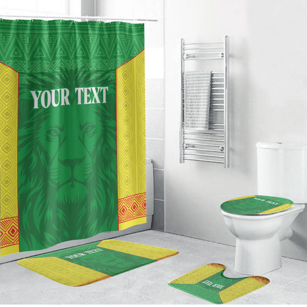 Senegal Basketball 2026 Custom Bathroom Set Come On Lions African Pattern