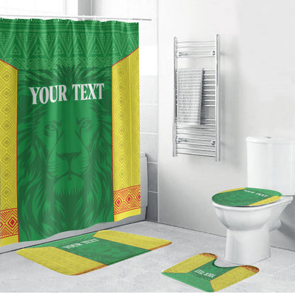 Senegal Basketball 2026 Custom Bathroom Set Come On Lions African Pattern