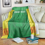 Senegal Basketball 2026 Custom Blanket Come On Lions African Pattern