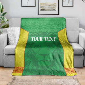 Senegal Basketball 2026 Custom Blanket Come On Lions African Pattern