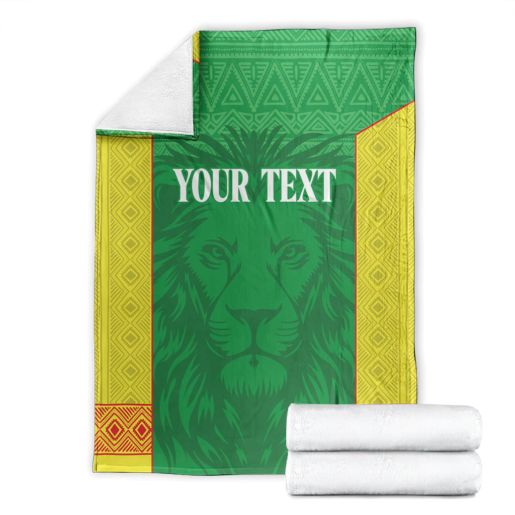 Senegal Basketball 2026 Custom Blanket Come On Lions African Pattern