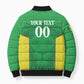 Senegal Basketball 2026 Custom Bomber Puffer Jacket Come On Lions African Pattern