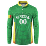 Senegal Basketball 2026 Custom Button Sweatshirt Come On Lions African Pattern