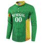 Senegal Basketball 2026 Custom Button Sweatshirt Come On Lions African Pattern