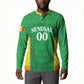 Senegal Basketball 2026 Custom Button Sweatshirt Come On Lions African Pattern