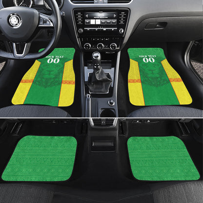 Senegal Basketball 2026 Custom Car Mats Come On Lions African Pattern