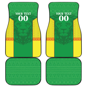 Senegal Basketball 2026 Custom Car Mats Come On Lions African Pattern