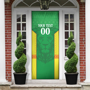 Senegal Basketball 2026 Custom Door Cover Come On Lions African Pattern