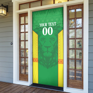 Senegal Basketball 2026 Custom Door Cover Come On Lions African Pattern